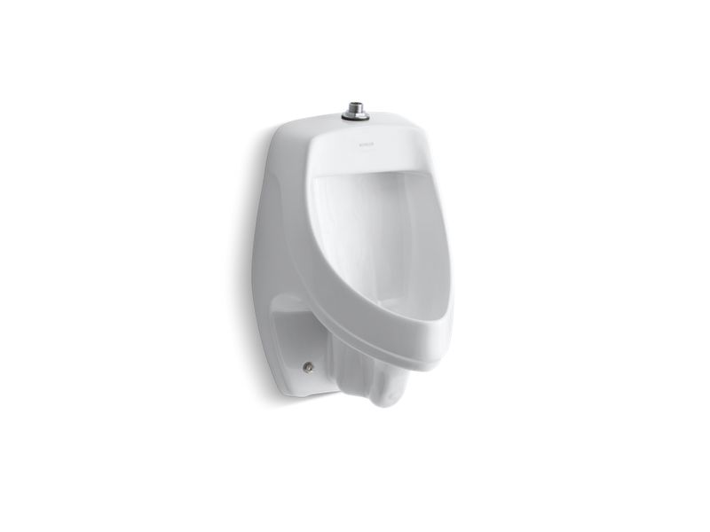 KOHLER K-5016-ETSS Dexter Siphon-jet wall-mount 0.5 or 1.0 gpf urinal with top spud, antimicrobial