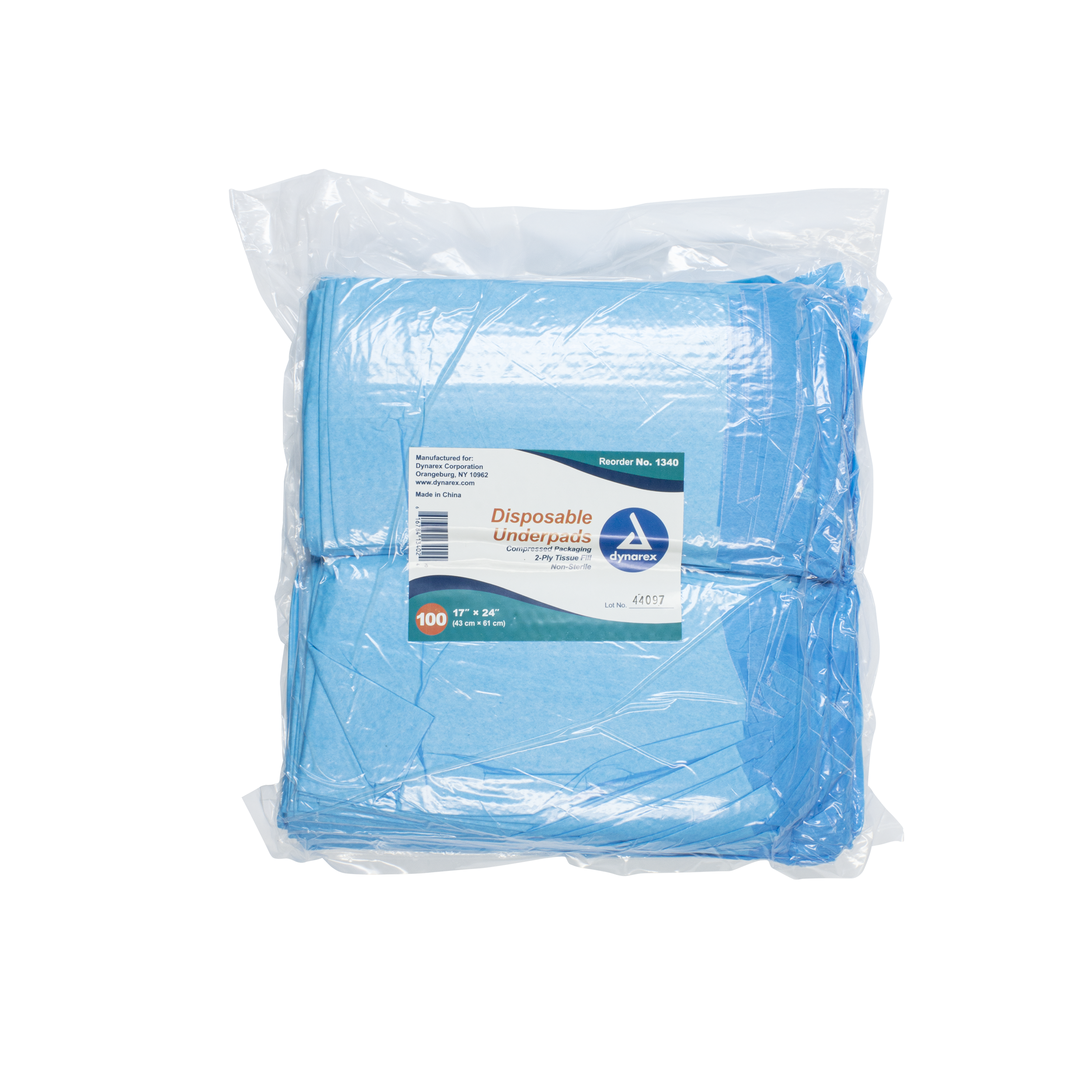 Dynarex Disposable Waterproof Underpads - High Absorbency - 17 x 24