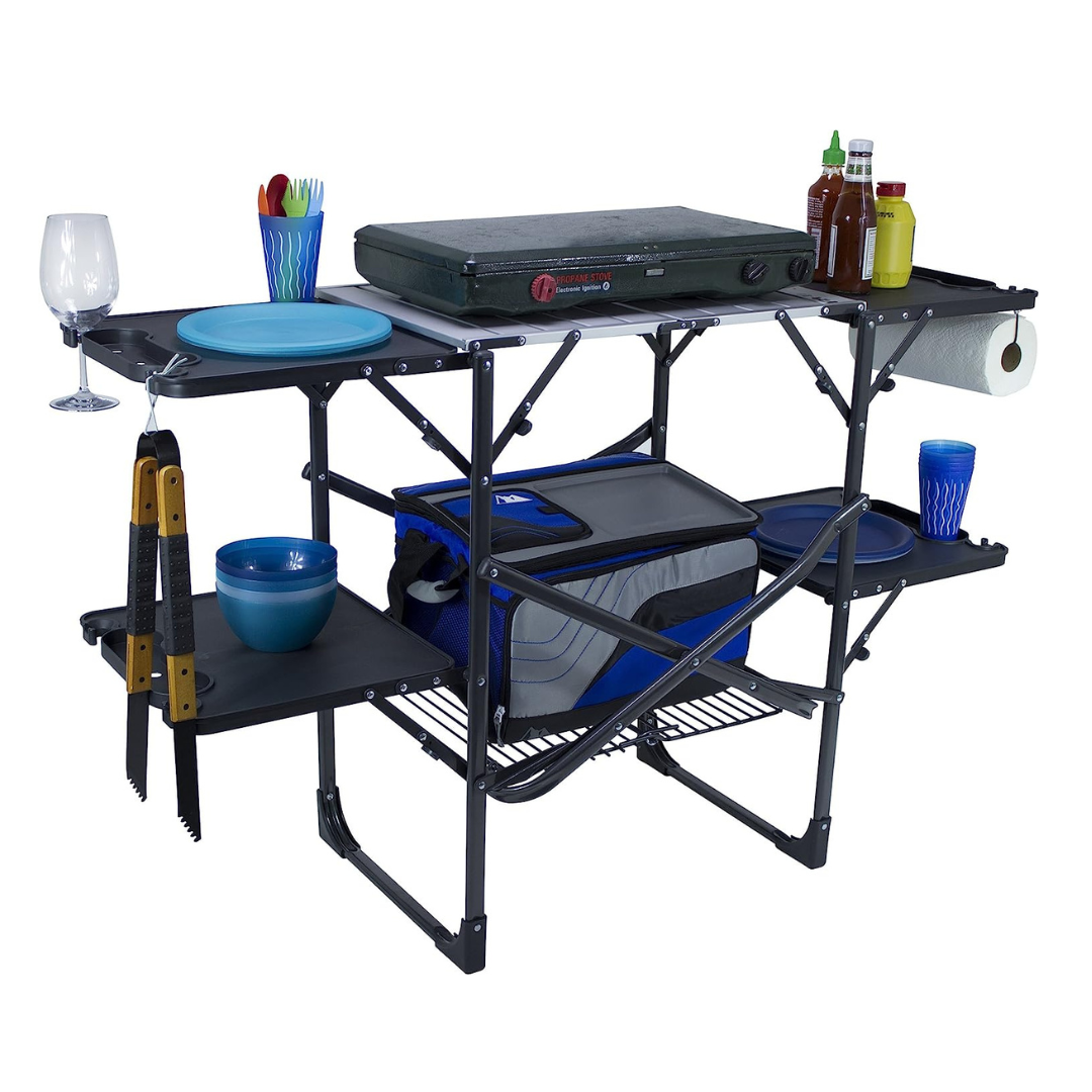 GCI Outdoor Slim-Fold Cook Station - Portable Camping Table